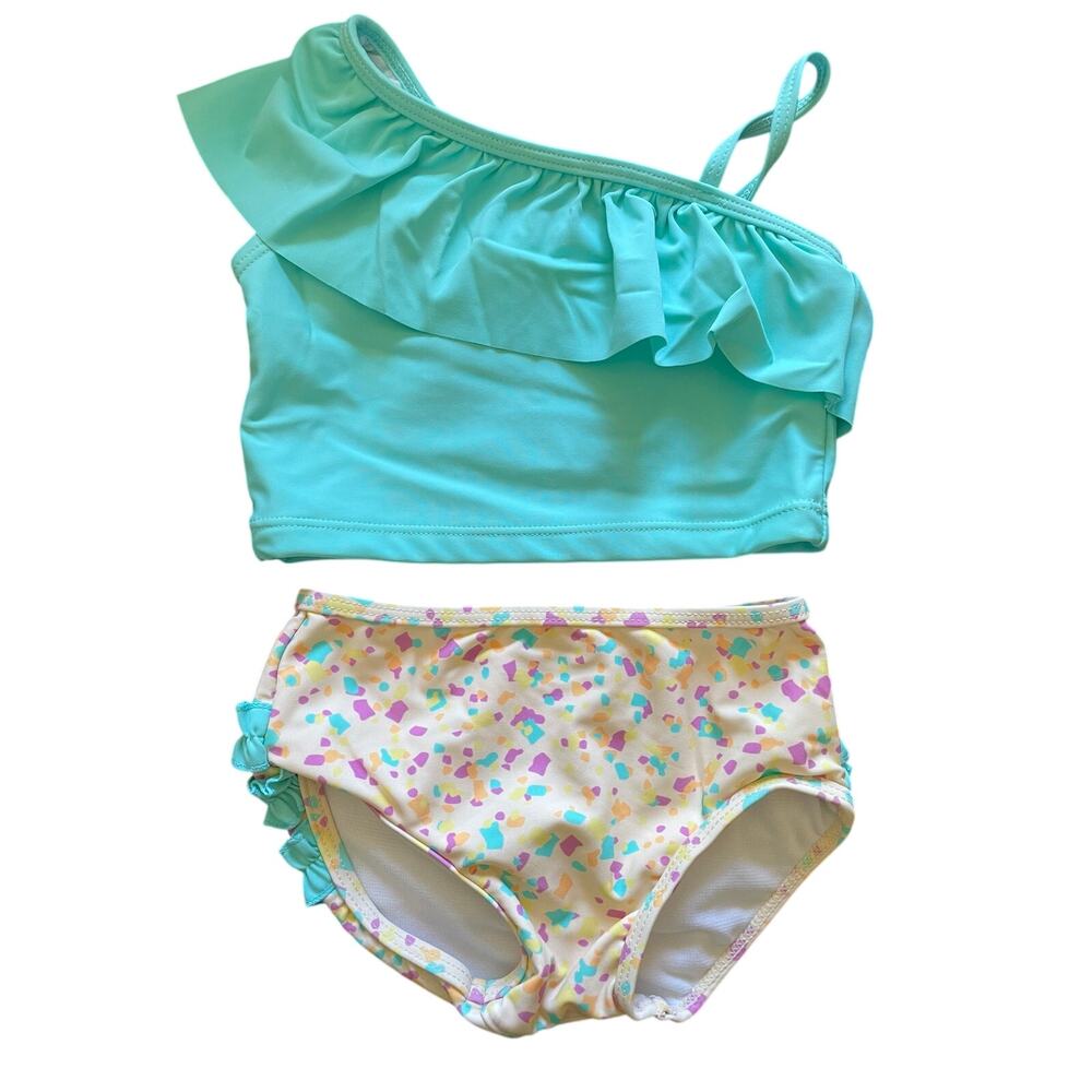 RUFFLE BUTTS Baby Girl Confetti Tankini Swimsuit Set 18-24 Months